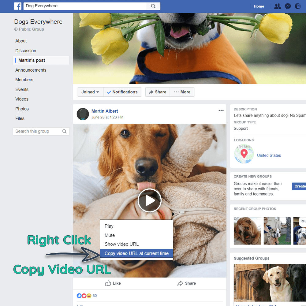 Como baixar video privado do facebook